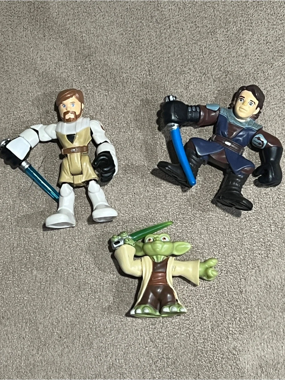 Star Wars Galactic heroes Figures Lot Obi-Wan Kenobi Yoda Anakin Skywalker